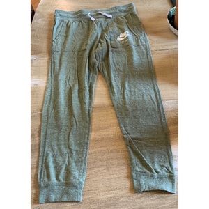 Green Nike joggers